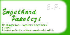 engelhard papolczi business card